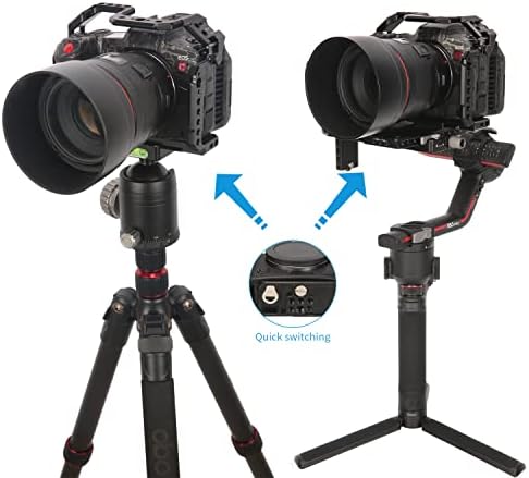 [גרסה חדשה] כלוב Niceyrig עבור Canon EOS R5 / R6 / R6 Mark II ו- R5 C מצלמת קולנוע נטולת מראה, עם נקודות נעילה כפולות